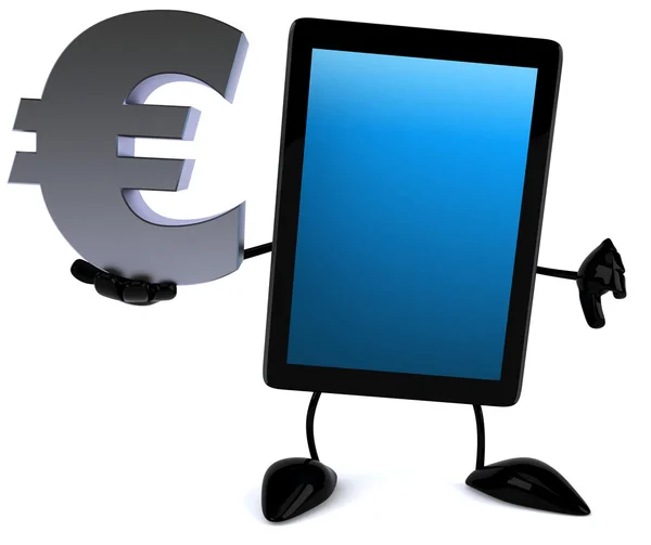 Tablet met eurosymbool — Stockfoto