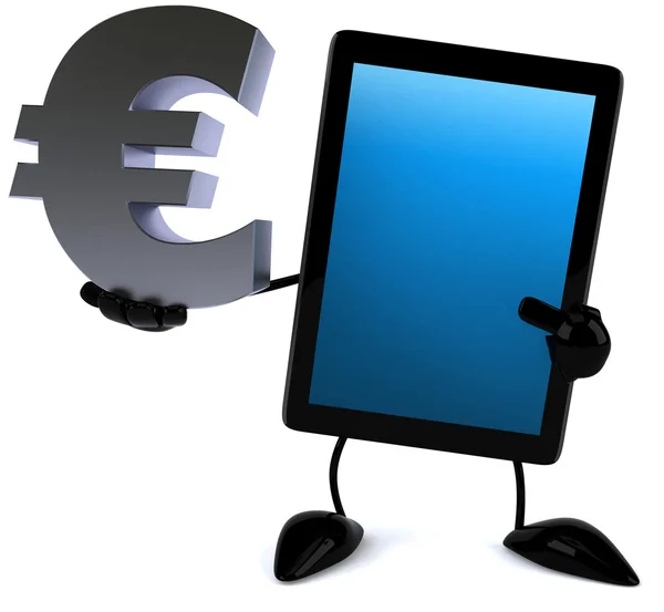 Tablet with euro sign — Stock Photo, Image