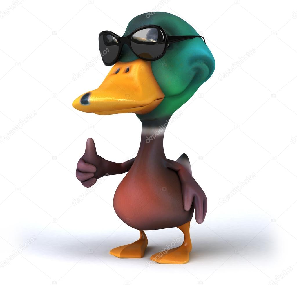Funny duck in sunglasses in trendy style on... - Stock Illustration  [102673980] - PIXTA