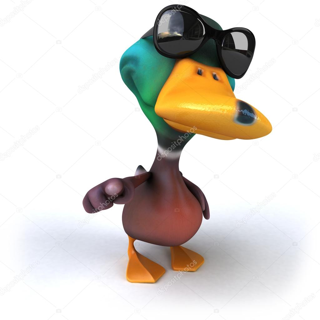 Duck in sunglasses
