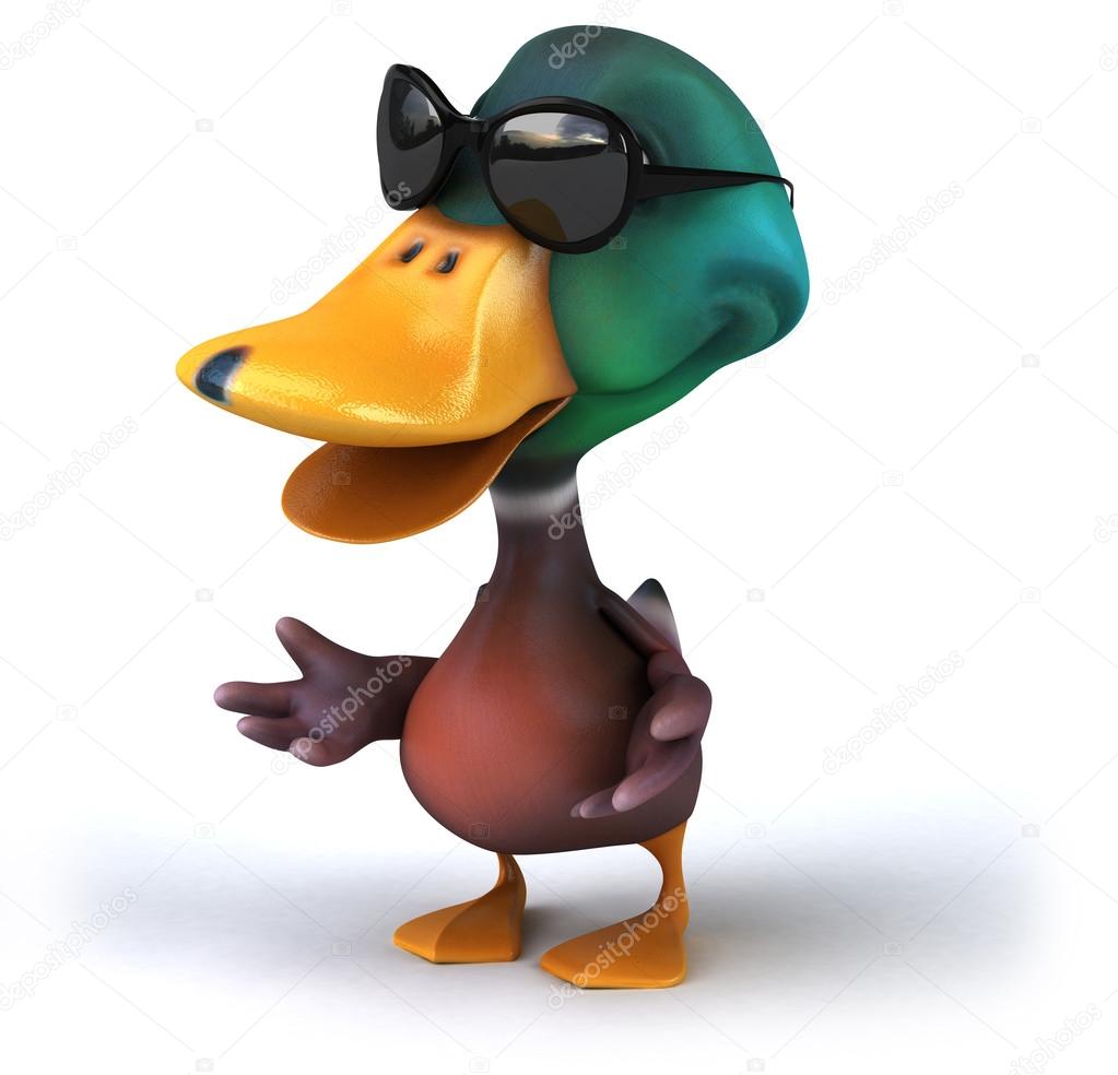 Premium Photo | A duck wearing sunglasses that say'i'm not a duck '
