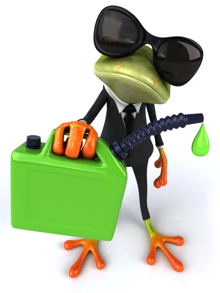 Frog with oil — Stock Photo, Image