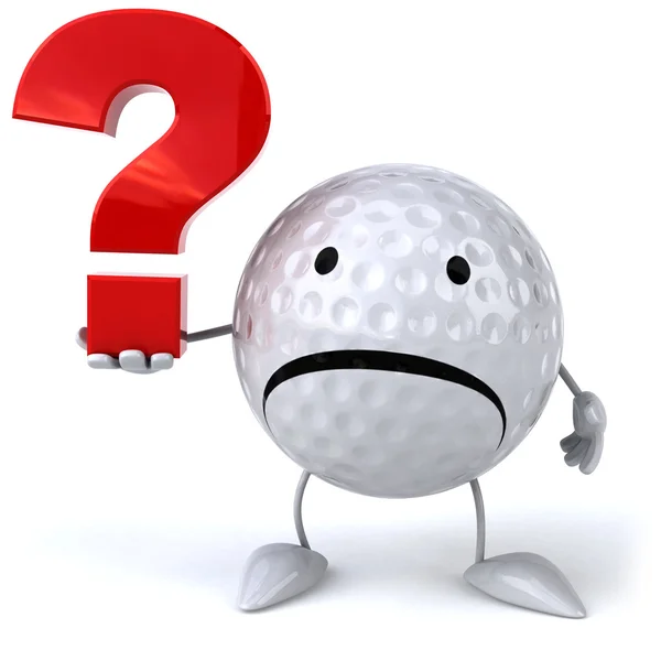 Pelota de golf con pregunta — Foto de Stock