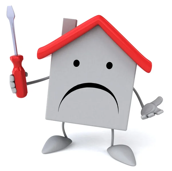 House with screwdriver — Stock Photo, Image