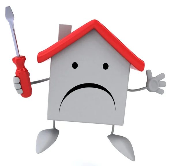 House with screwdriver — Stock Photo, Image