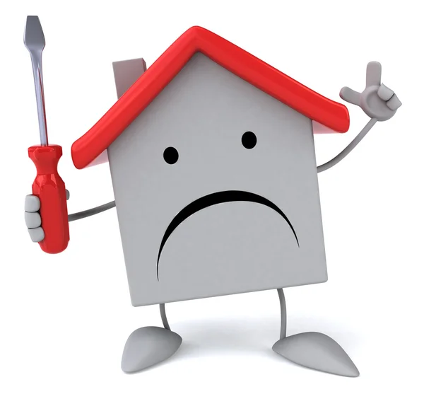 House with screwdriver — Stock Photo, Image