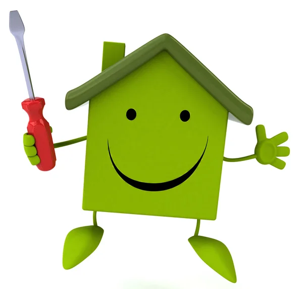 House with screwdriver — Stock Photo, Image