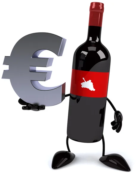 Wein mit Euro-Zeichen — Stockfoto