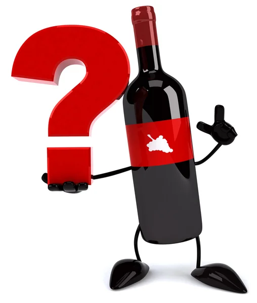 Wine with question sign — Stock Photo, Image