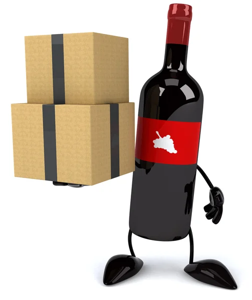 Wine  with boxes — Stock Photo, Image