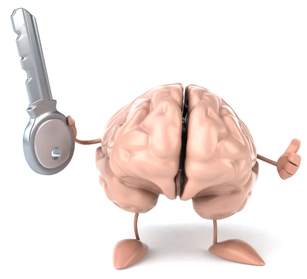 Brain with key — Stock Photo, Image