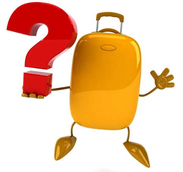 Suitcase with question sign — Stock Photo, Image