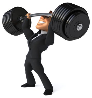 barbell ile işadamı
