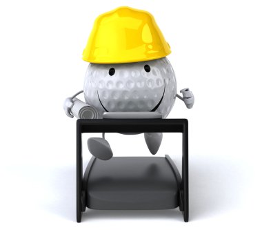 Golf topu koşu bandı ile