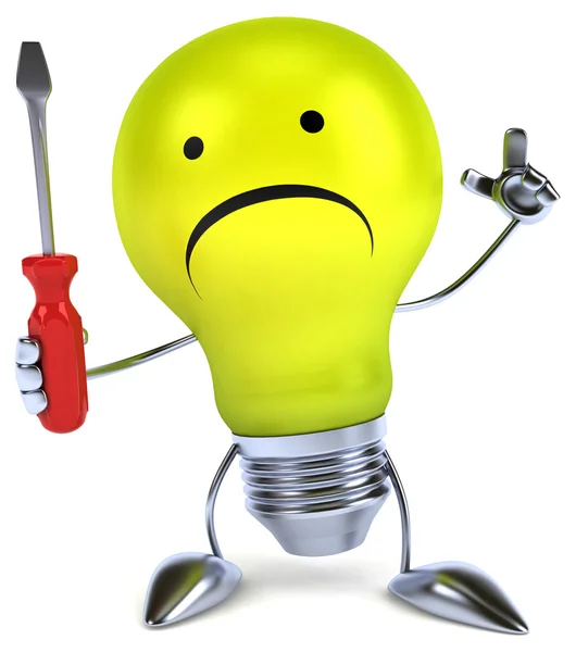 Light bulb skruvmejsel — Stockfoto