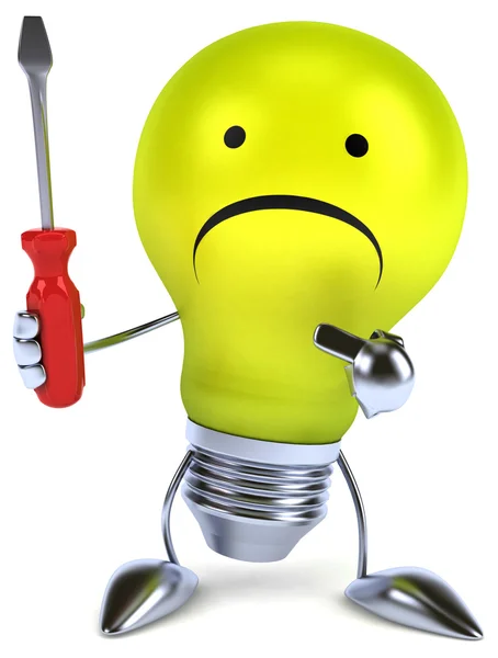 Light bulb screwdriver — Stock Photo, Image