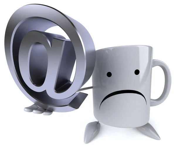 E-posta işareti ile kupa — Stok fotoğraf