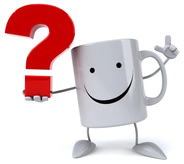 Mug with question sign — Stock Photo, Image