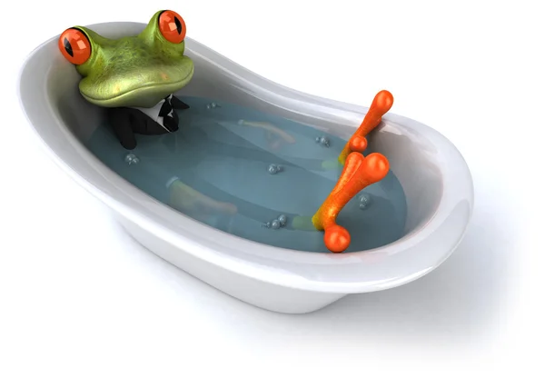 Frog in bath — Stock Photo, Image