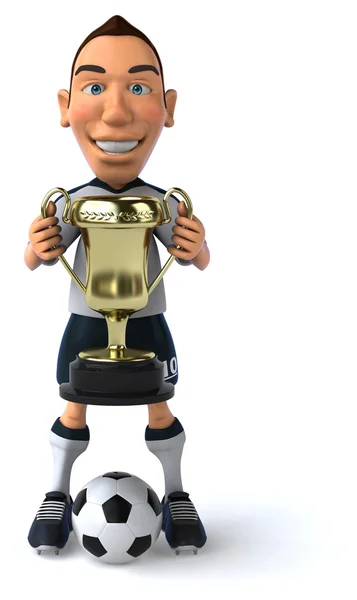 Football player with  cup — Stock Photo, Image