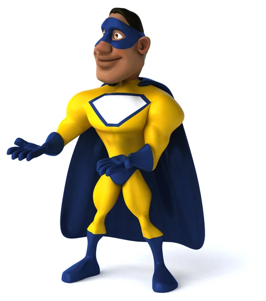 Superhero in yellow — Zdjęcie stockowe