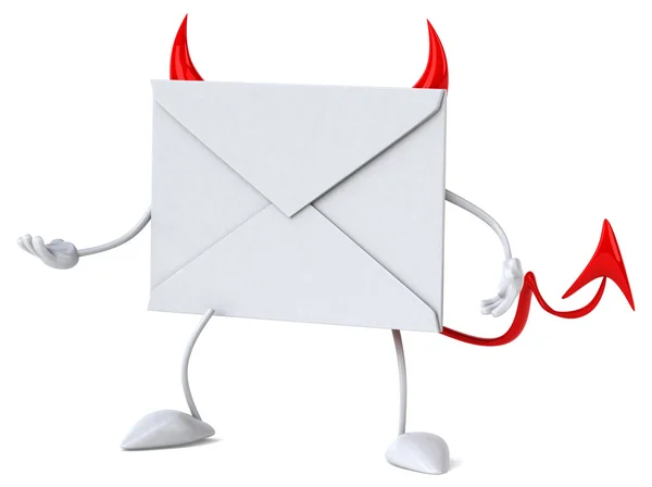 White evil envelope — Stock Photo, Image