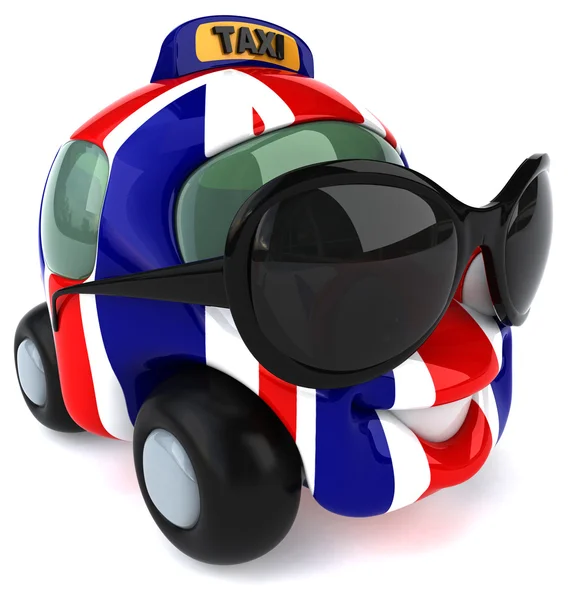 Car with flag of united kingdom — Stock Photo, Image