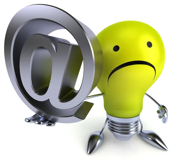 Ampul e-posta işareti ile — Stok fotoğraf