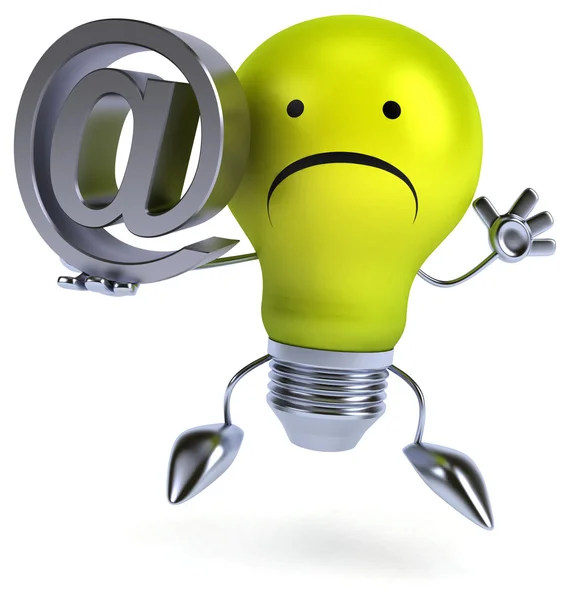 Ampul e-posta işareti ile — Stok fotoğraf