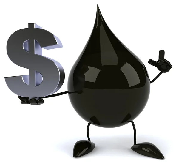 Oil drop with dollar — Stock Photo, Image