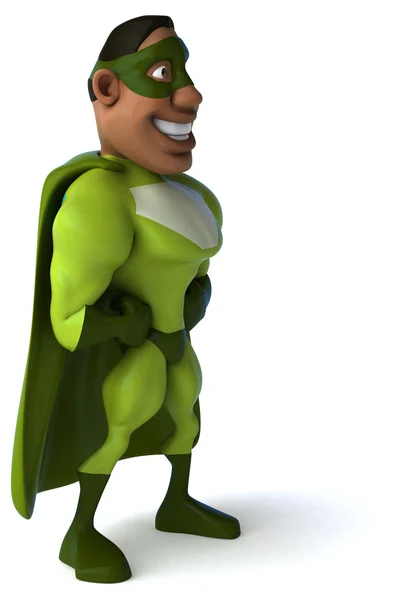 Superhero in green — Stock Photo, Image