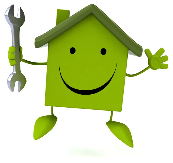 House with wrench — Stock Photo, Image