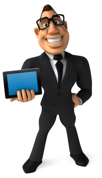 Homem de negócios com tablet — Fotografia de Stock