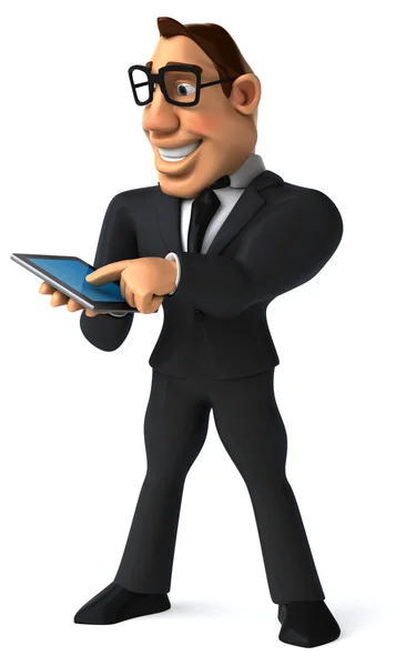 Homem de negócios com tablet — Fotografia de Stock
