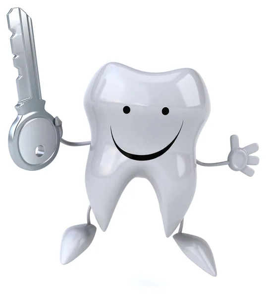 Tooth with key — Stock Photo, Image