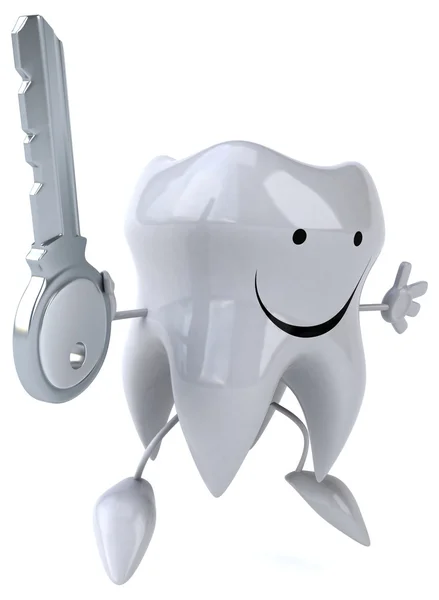 Tooth with key — Stock Photo, Image