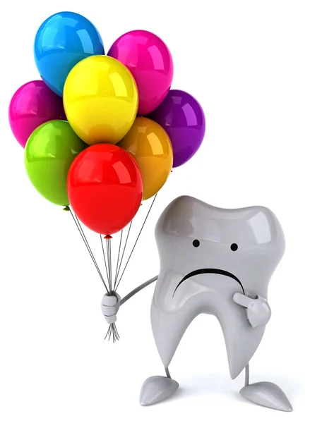 Tooth with balloons — Stock Photo, Image
