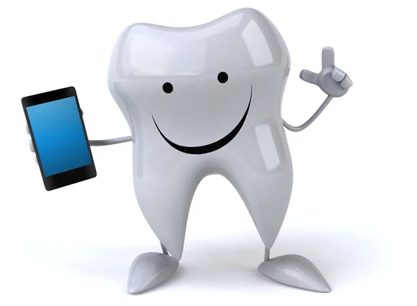 Tooth with phone — Stock Photo, Image