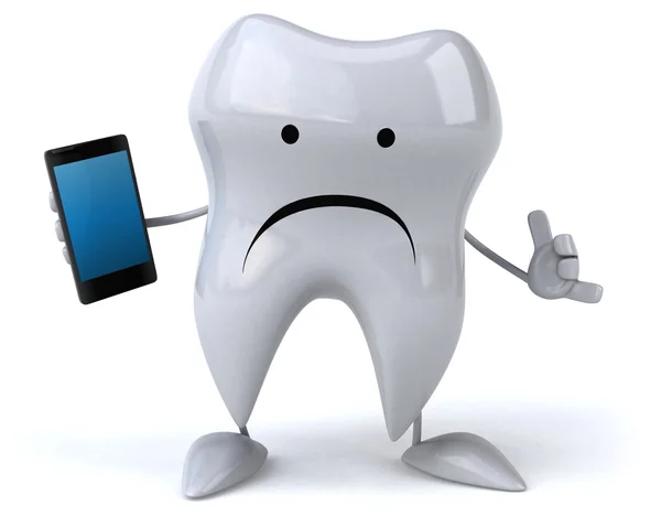 Tooth with phone — Stock Photo, Image