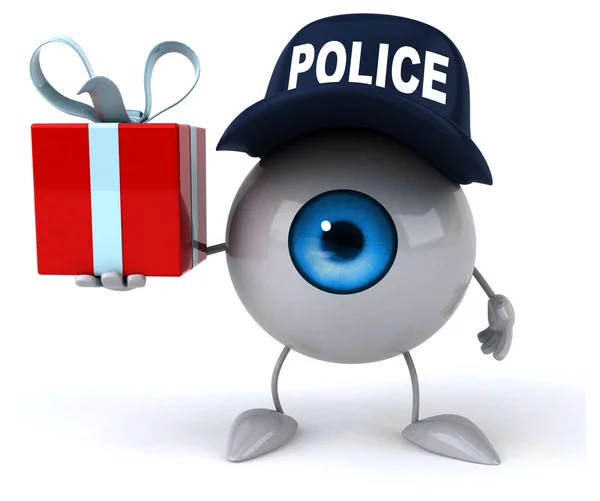 Polisen öga med gåva — Stockfoto