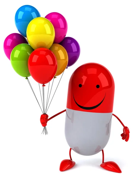 Pil met ballonnen — Stockfoto