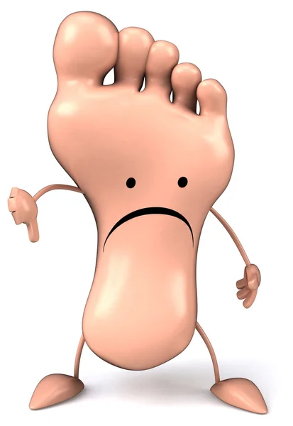 Sad foot illustration — Stock Photo, Image