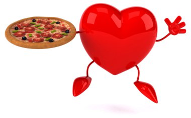 Pizza ile eğlenceli kalp