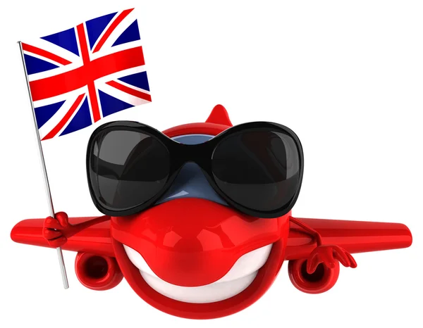Fun plane with British flag — Stock Photo, Image