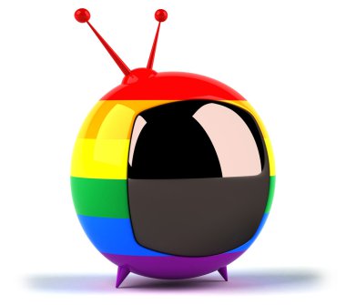 Renkli televizyon illüstrasyon