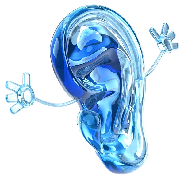 Modelo de oreja de dibujos animados azul — Foto de Stock