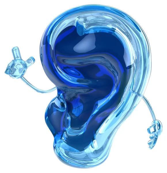 Blue cartoon Ear model — Stock Photo, Image