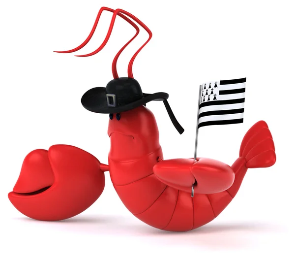 Szórakoztató homár zászló — Stock Fotó