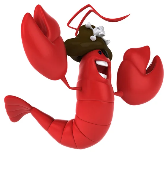 Fun lobster pirate — Stock Photo, Image