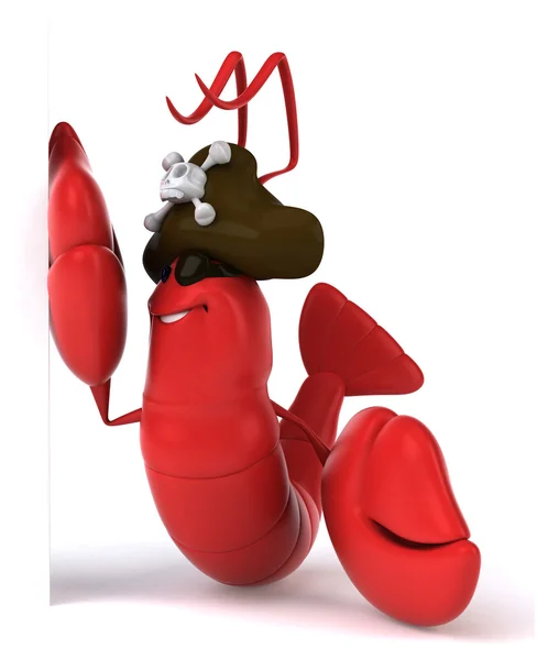 Pirata de lagosta divertido — Fotografia de Stock